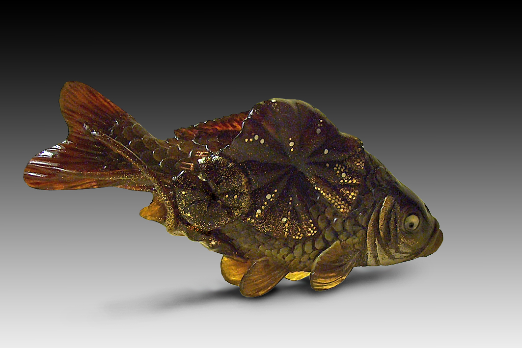 Carp among lotus leaves05